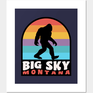 Big Sky Montana Bigfoot Sasquatch Blue Ridge Mountains Posters and Art